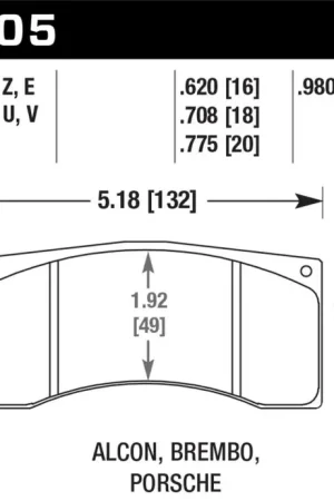 Free Returns Hawk Performance Hawk Brembo / Alcon / Porsche DTC-30 Motorsports Brake Pads