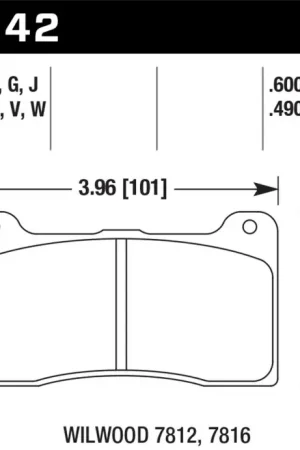 Hawk Performance Hawk Wilwood Dynapro Narrow Mount/NDL/Radial Mount Billet DTC-60 Race Brake Pads Hot Deal