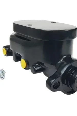 Fast Shipping Proflow Master Cylinder Universal GM Flat Top Aluminium Black 1.00in Bore Dual Bowl Ports Both side