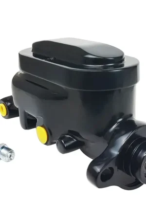 Proflow Master Cylinder Universal GM Raised Top Aluminium Black 1.00in Bore Dual Bowl Ports Both side Best Price