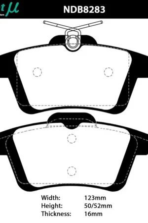 Shop Now Project Mu NS-EP Brake Pad Set - Rear (Focus 16+)