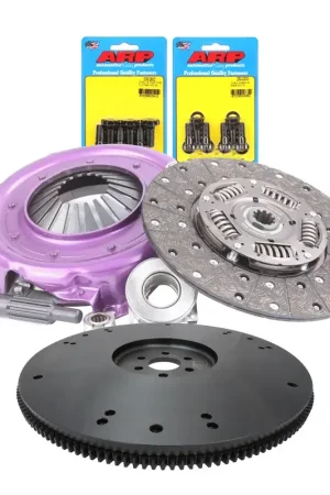 Weekend Sale RTS RTS Clutch & Billet Black Flywheel Assembly Xtreme Clutch Kit For Ford V8 Bronco Bolt Pattern 10-Spline 1 1/16in Diameter Shaft 11in Diameter