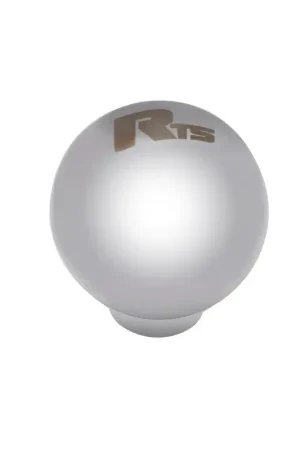RTS RTS Shift Knob Round Aluminium Satin Logo Automatic Manual Transmission Authentic