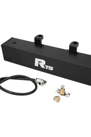 RTS RTS Transmission Overflow Catch Can TH350 & 4L80E/4L85E Rectangular 1.0L Capacity Aluminium Black Powdercoated Genuine