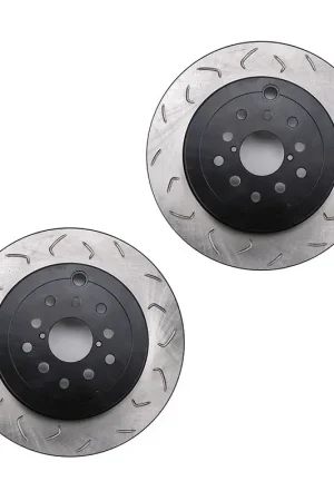 Faction Fab Slotted Rear Rotor Dual Drilled 5X100/114.3 Pair (STi 08-17) Worldwide Shipping