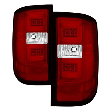Free Delivery Spyder Chevy Silverado 2016-2017 Light Bar LED Tail Lights - Red Clear ALT-YD-CS16-LED-RC - 5083753