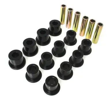 Next Day Delivery Energy Suspension 87-96 Jeep Wrangler Black Front/Rear Spring and Shackle Bushing - 2.2107G