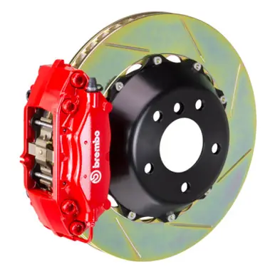 Brembo 01-06 LS430 Rear GT BBK 4 Piston Cast 2pc 345x28 2pc Rotor Slotted Type-1-Red - 2C2.8017A2 Exclusive