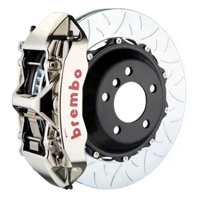 Brembo 13-17 Q5 3.0T/TDI/Hybrid Fr GTR BBK 6 Piston Billet 380x32 2pc Rotor Slotted Type3- Nickel - 1M3.9032AR Special Offer