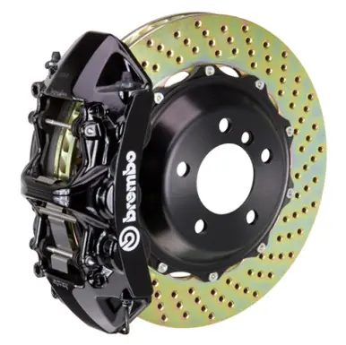 Brembo 07-12 335i (Excl. xDrive) Front GT BBK 6 Piston Cast 355x32 2pc Rotor Drilled-Black - 1M1.8010A1 Low Price