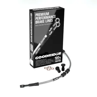 Express Delivery Goodridge 87-94 HD FXRS +10in Front Brake Line Kit - Clear - HD0027-1FC-CL10