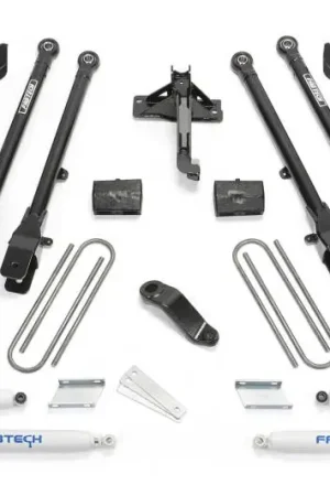 Fabtech 17 Ford F450/F550 4WD Diesel 6in 4Link Sys w/Coils & Perf Shks Same Day Shipping
