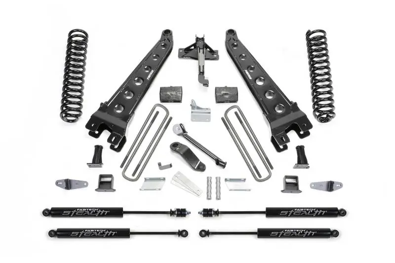 Luxury Fabtech 08-10Ford F450/550 4WD 6in Rad Arm Sys w/Coils & Stealth